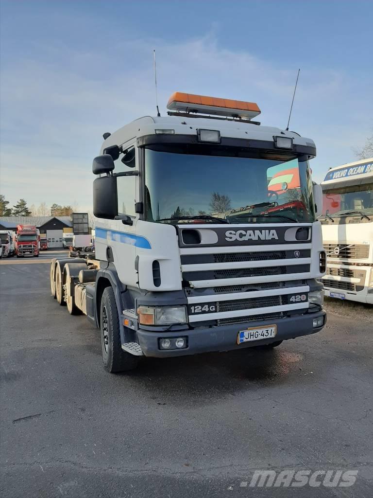 Scania P 124 Camion con gancio di sollevamento
