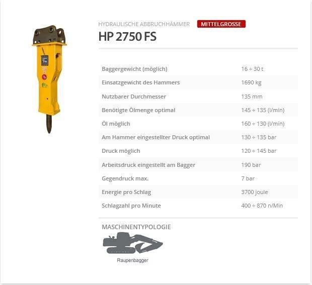 Indeco HP 2750 FS Martelli - frantumatori