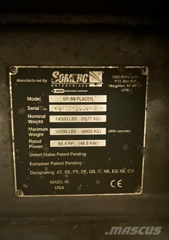 Somero SP-80 (#1105) Accessori per Calcestruzzo