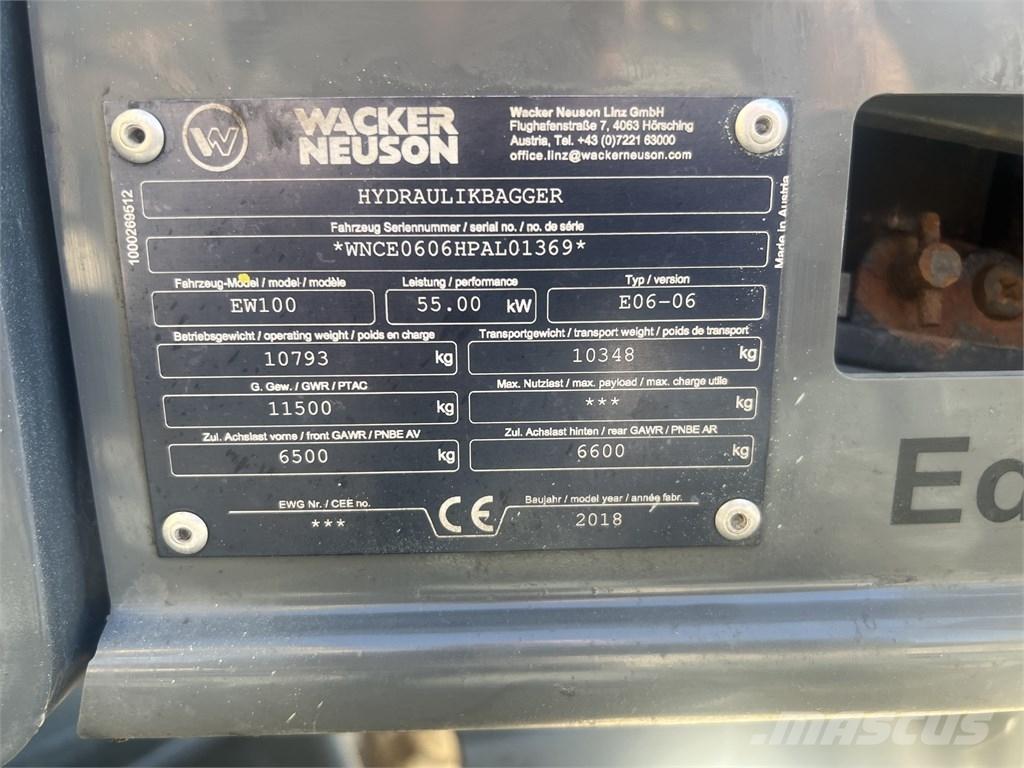 Wacker Neuson EW 100 Escavatori gommati