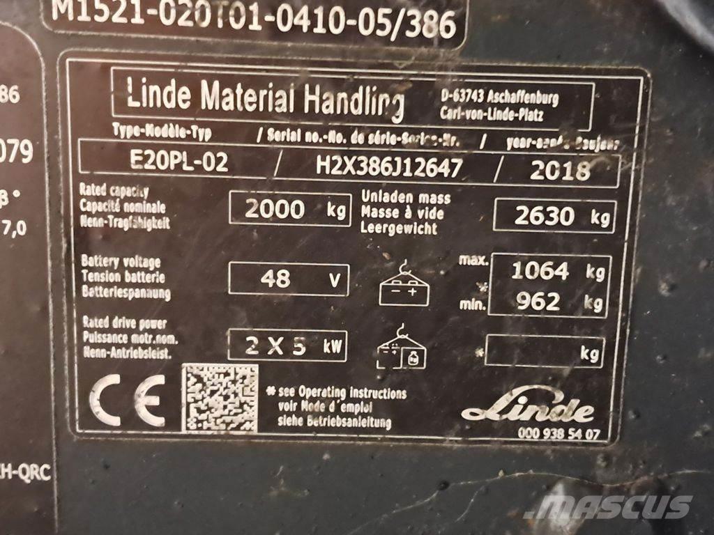 Linde E20PL-02 Carrelli elevatori elettrici