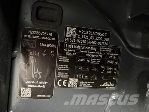 Linde E20L-02 Carrelli elevatori elettrici