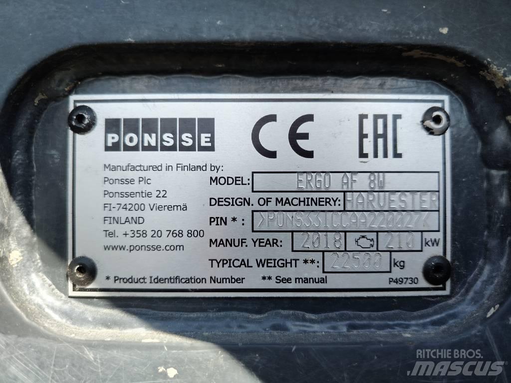 Ponsse Ergo AF 8W Abbattitrici, Disboscatrici