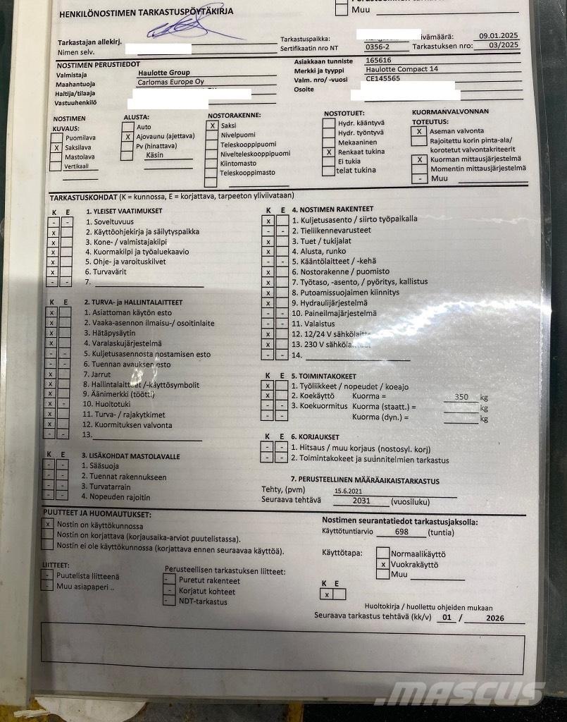 Haulotte Compact 14 Piattaforme a pantografo
