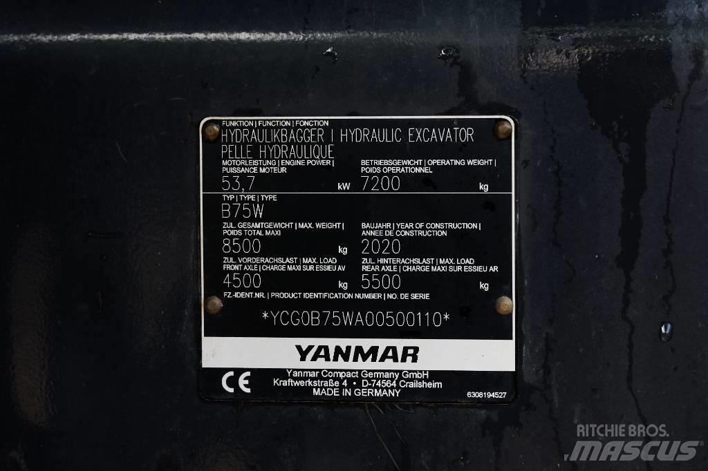 Yanmar B 75 W Escavatori gommati