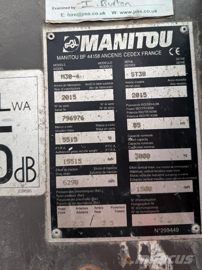 Manitou M30-4 ST3B Sollevatori telescopici