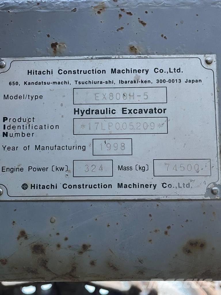 Hitachi EX 800 H-5 Escavatori cingolati