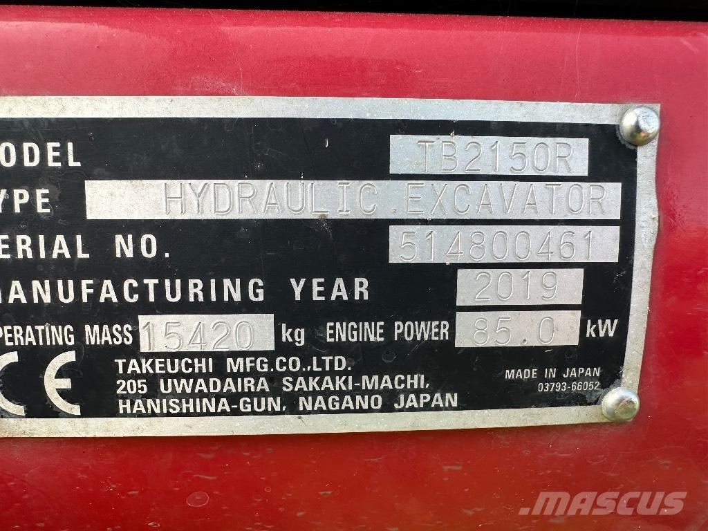 Takeuchi TB 2150 R Escavatori cingolati