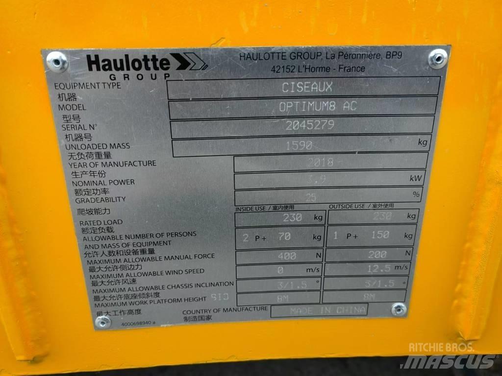 Haulotte OPTIMUM 8 Piattaforme a pantografo