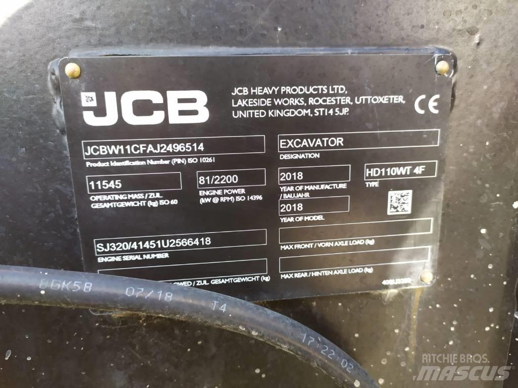 JCB Hydradig Escavatori gommati