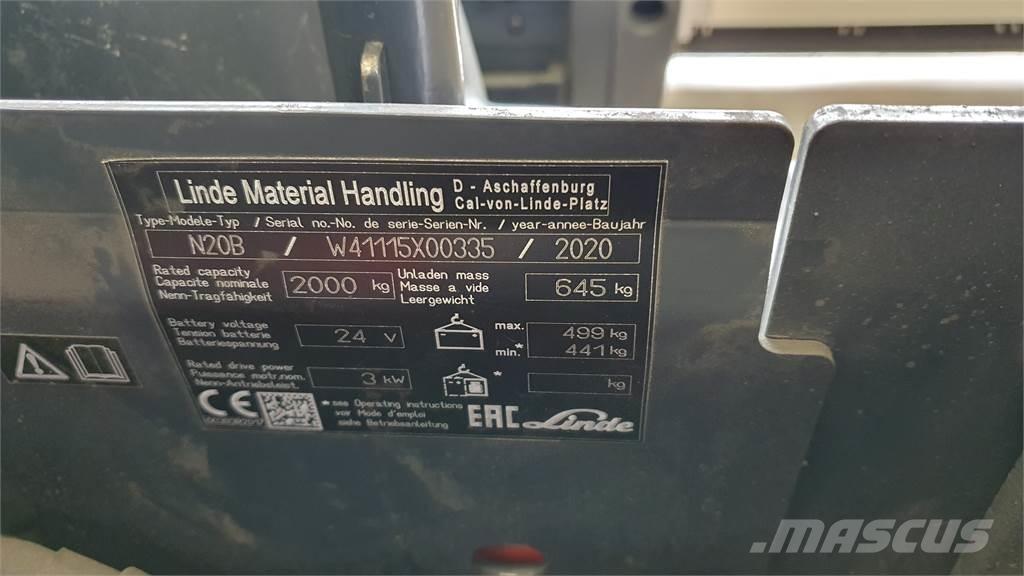 Linde N20B Commissionatore basso livello