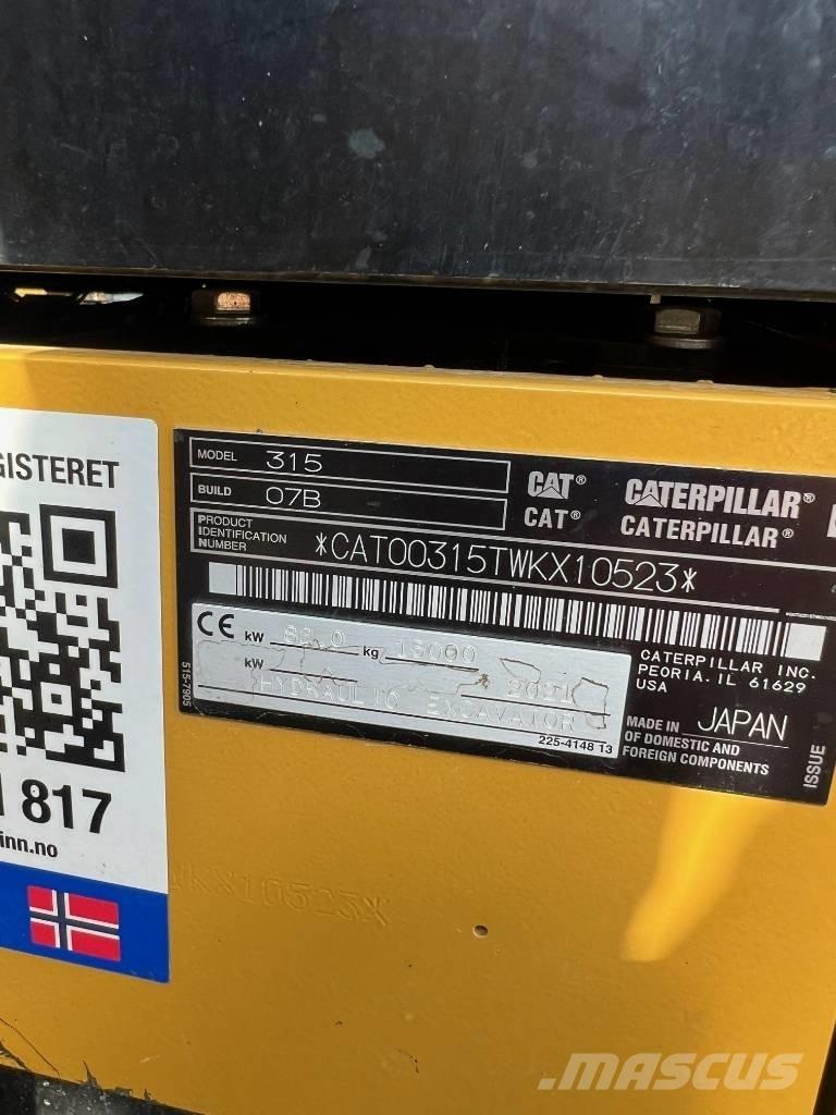 CAT 315 Escavatori cingolati
