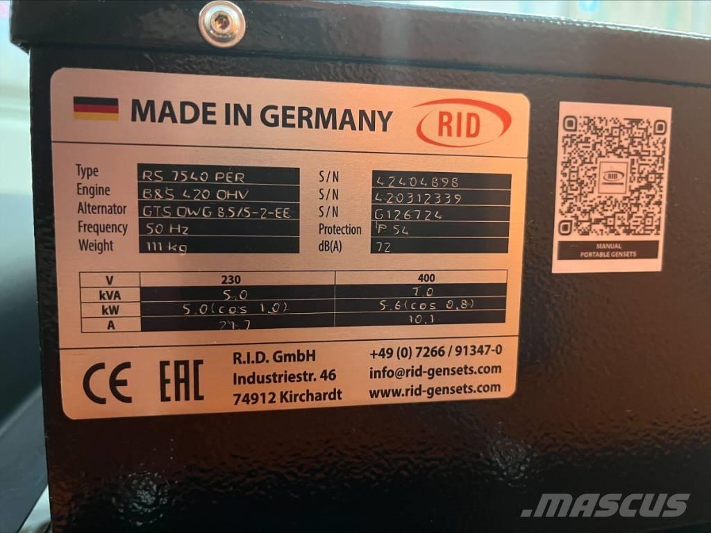  RID RS Generatori a benzina