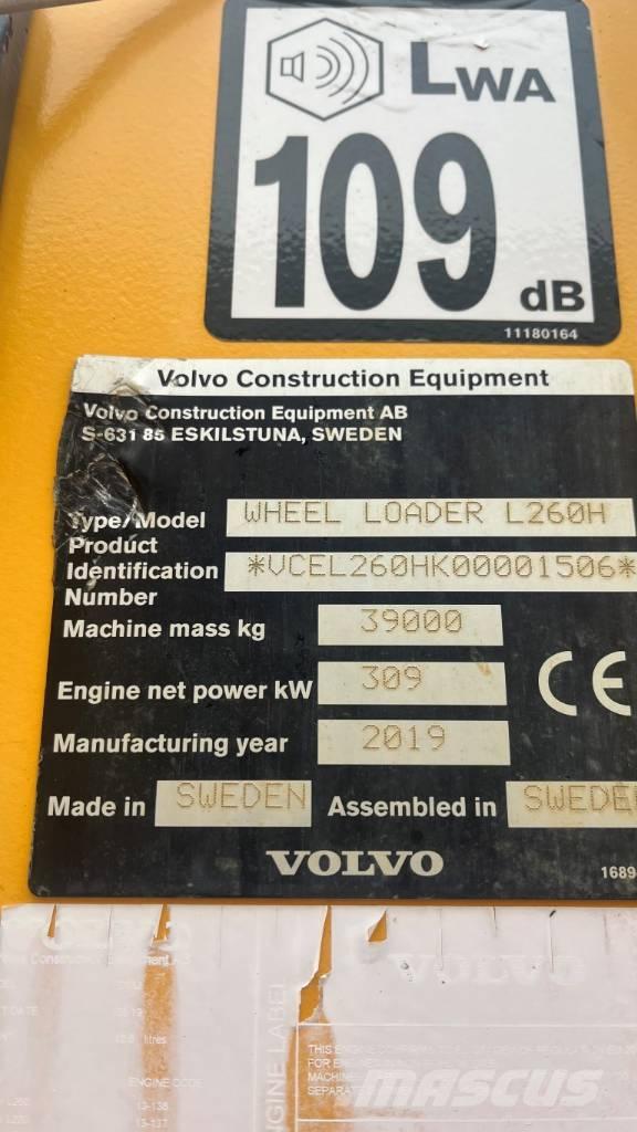 Volvo L260H Pale gommate