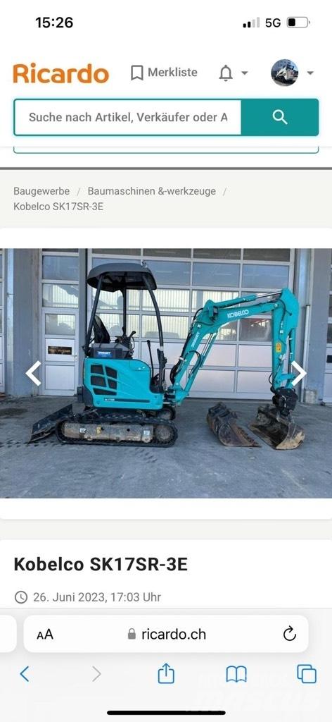 Kobelco SK17SR-3E Miniescavatori