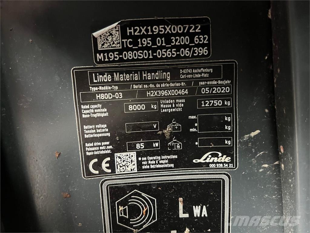 Linde H80D-03 Carrelli elevatori diesel