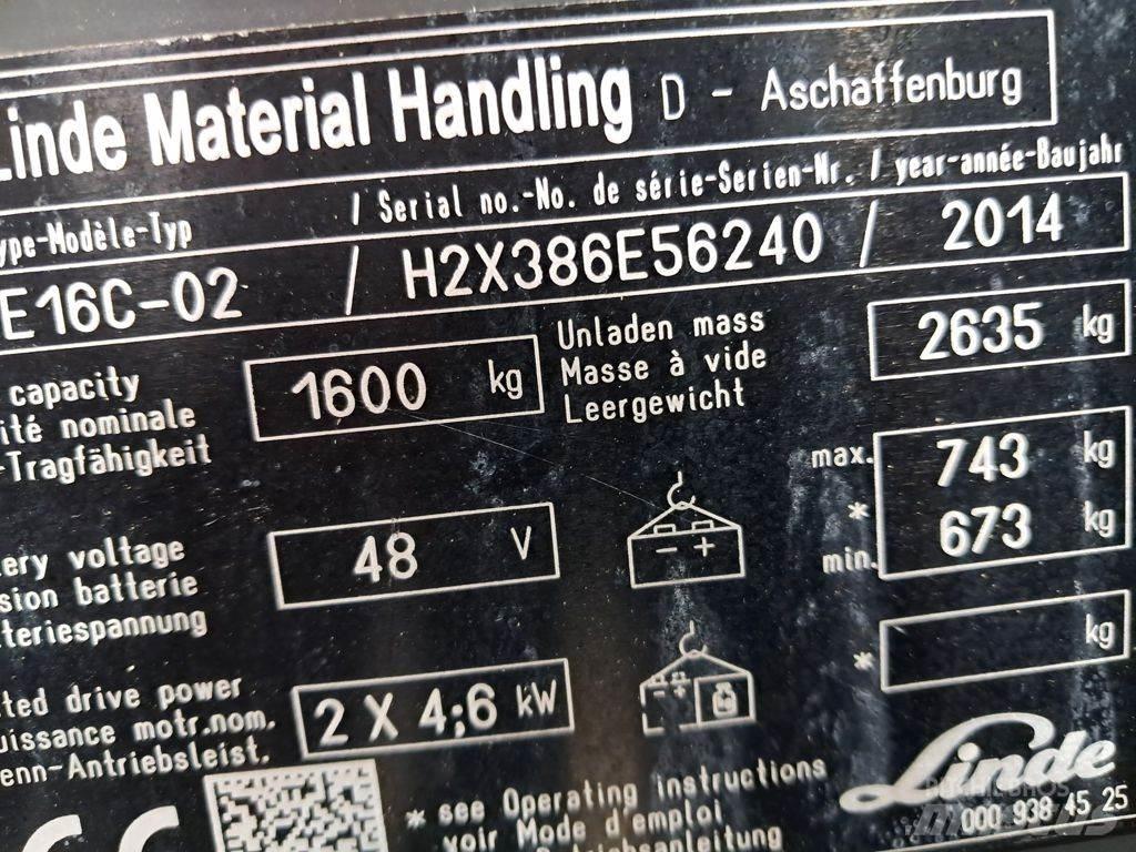 Linde E16C-02 Carrelli elevatori elettrici