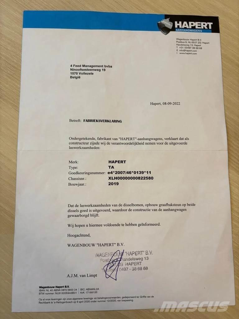 Hapert LF2 Rimorchio per il trasporto di veicoli