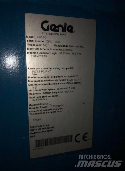 Genie Z 80/60 Piattaforme a braccio articolato