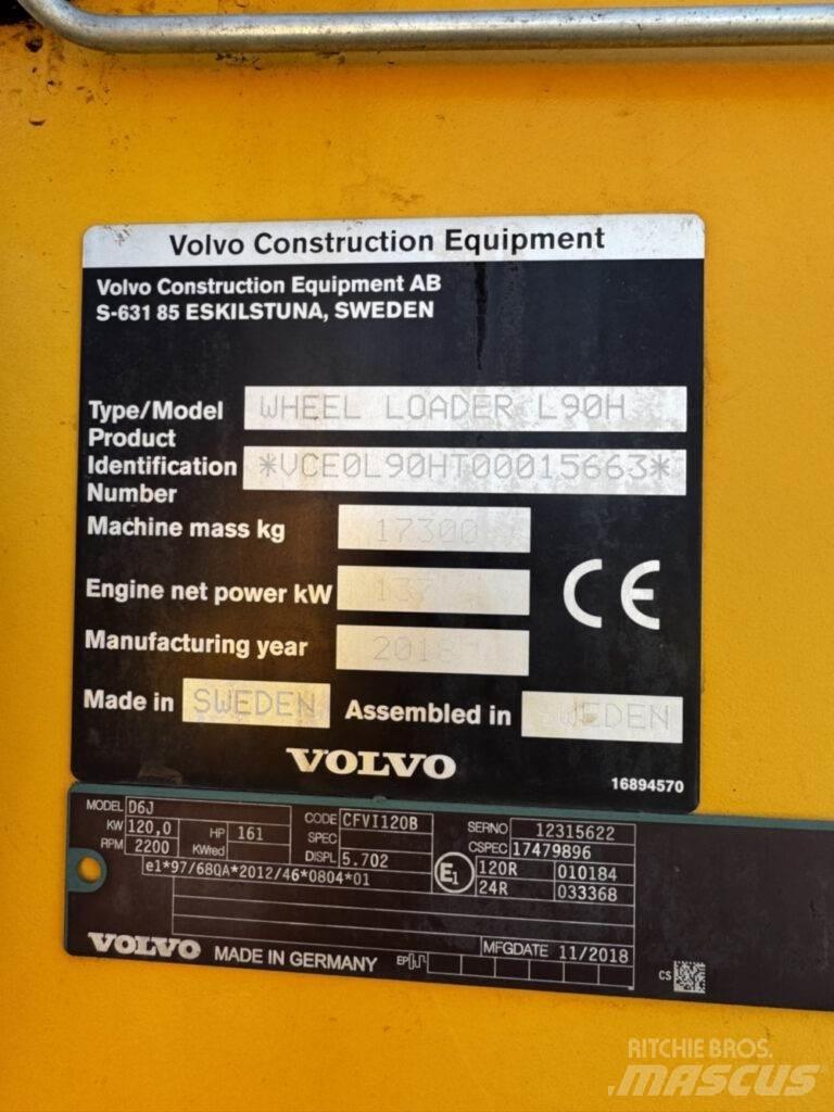 Volvo L90H Pale gommate