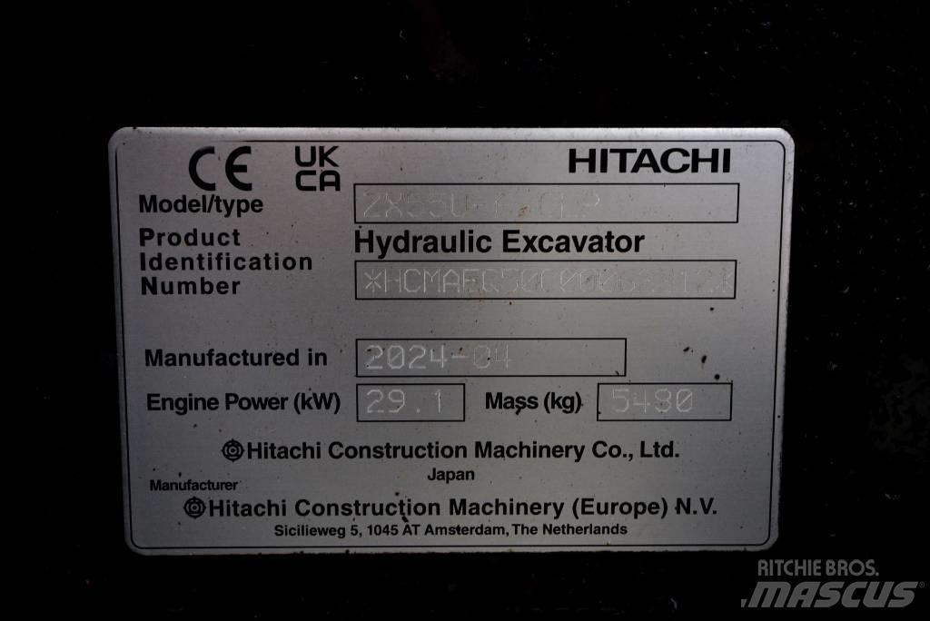 Hitachi ZX 55 U-6P Miniescavatori