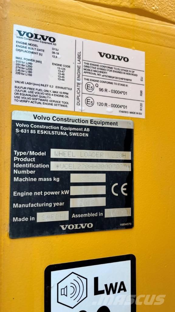 Volvo L220H Pale gommate