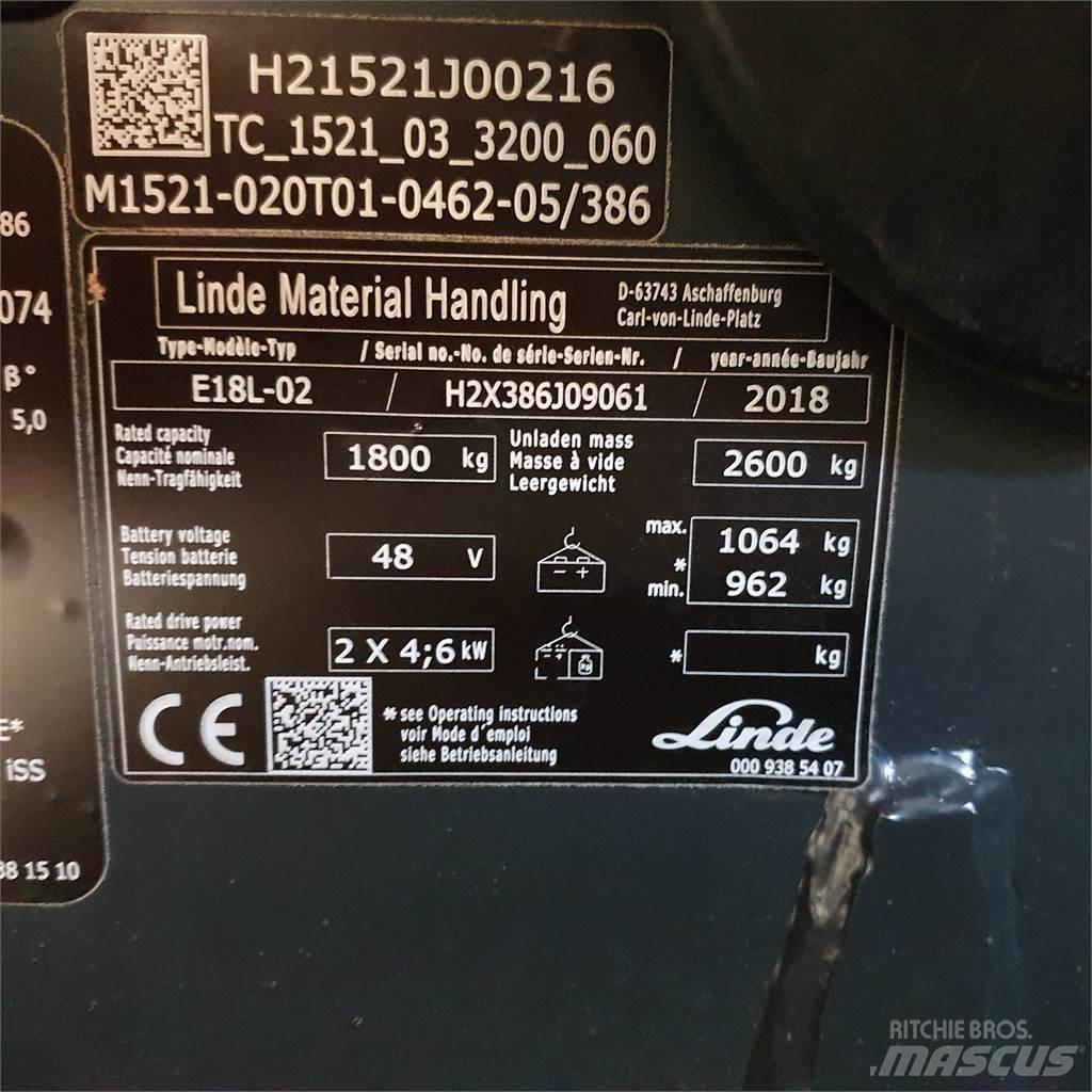 Linde E18L Carrelli elevatori elettrici