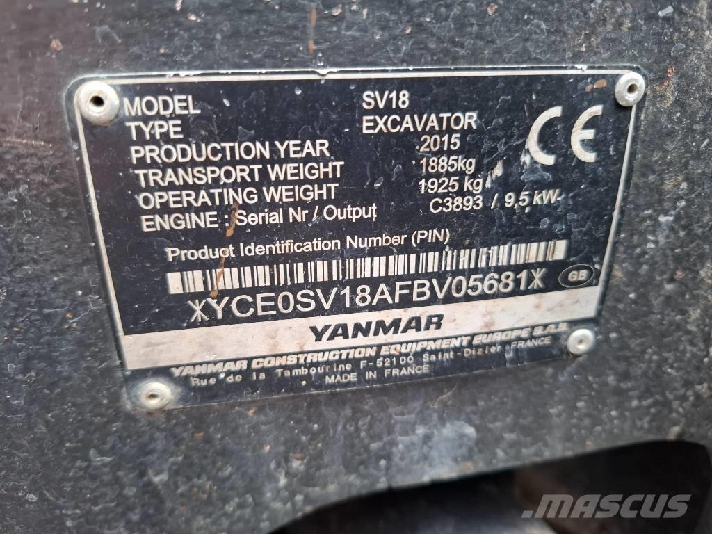 Yanmar SV 18 Miniescavatori