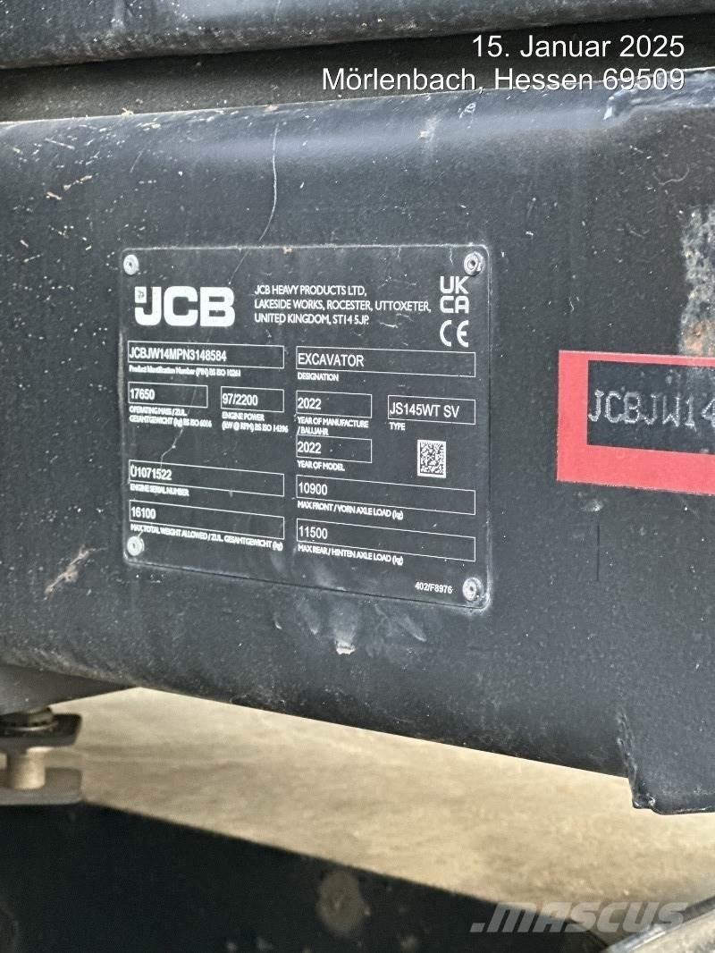 JCB JS145W PLUS Escavatori gommati