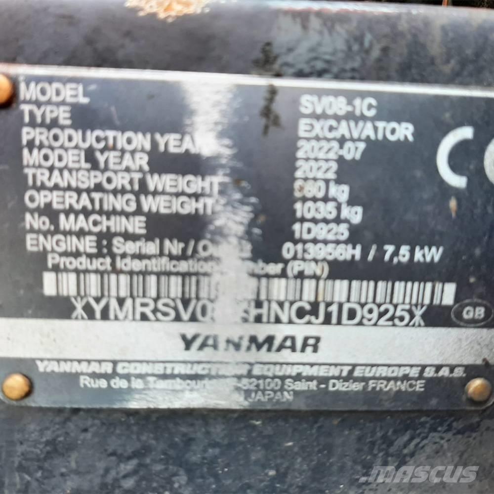 Yanmar SV 08 Miniescavatori