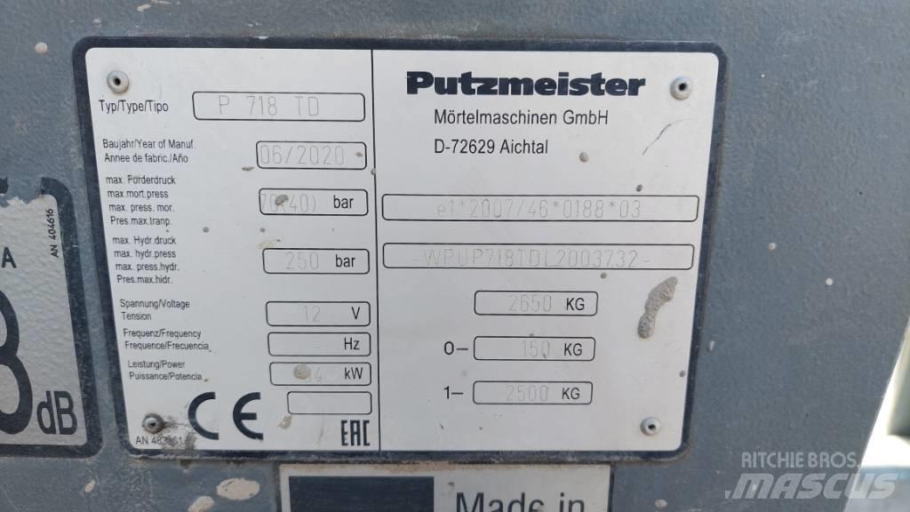 Putzmeister P 718 TD Autopompe per calcestruzzo