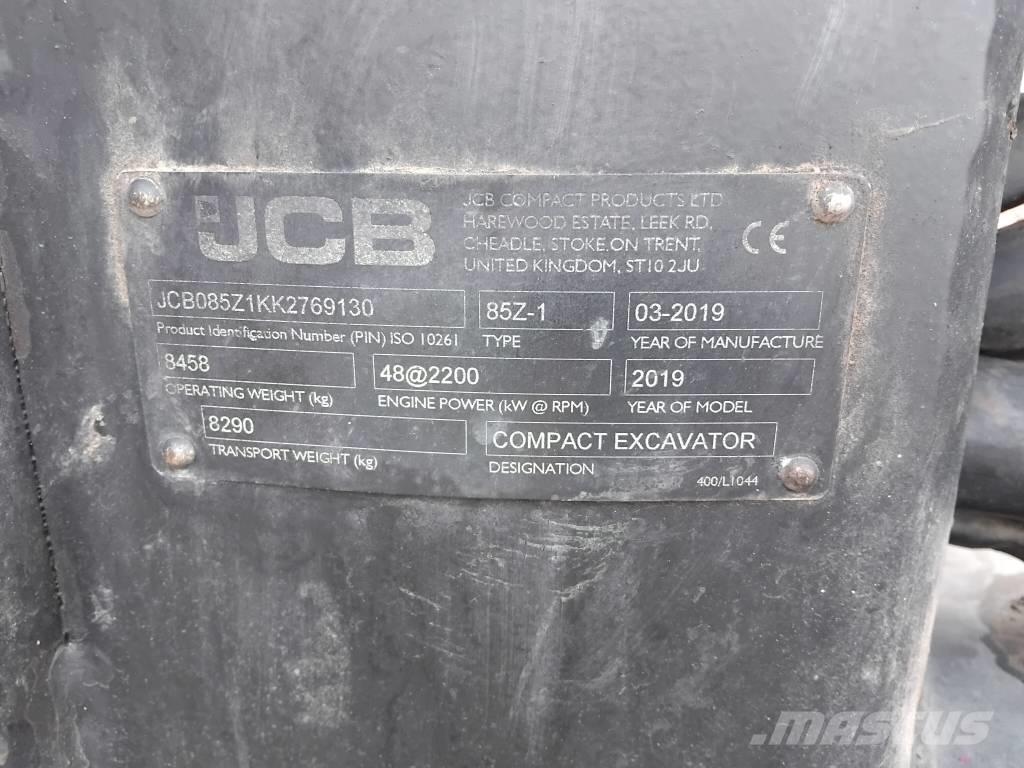 JCB 85 Z Miniescavatori