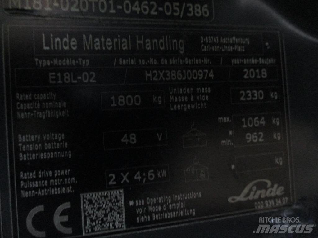 Linde E18L Carrelli elevatori elettrici