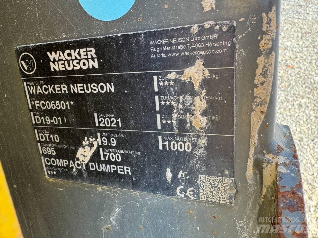 Wacker Neuson DT10 Dumper cingolati