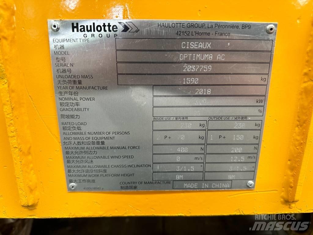 Haulotte OPTIMUM 8 Piattaforme a pantografo