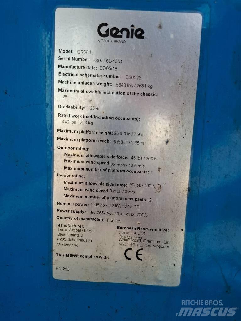 Genie GR 26 J Sollevatori verticali