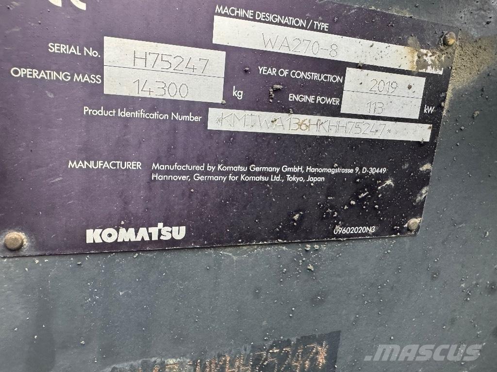 Komatsu WA 270-8 Pale gommate