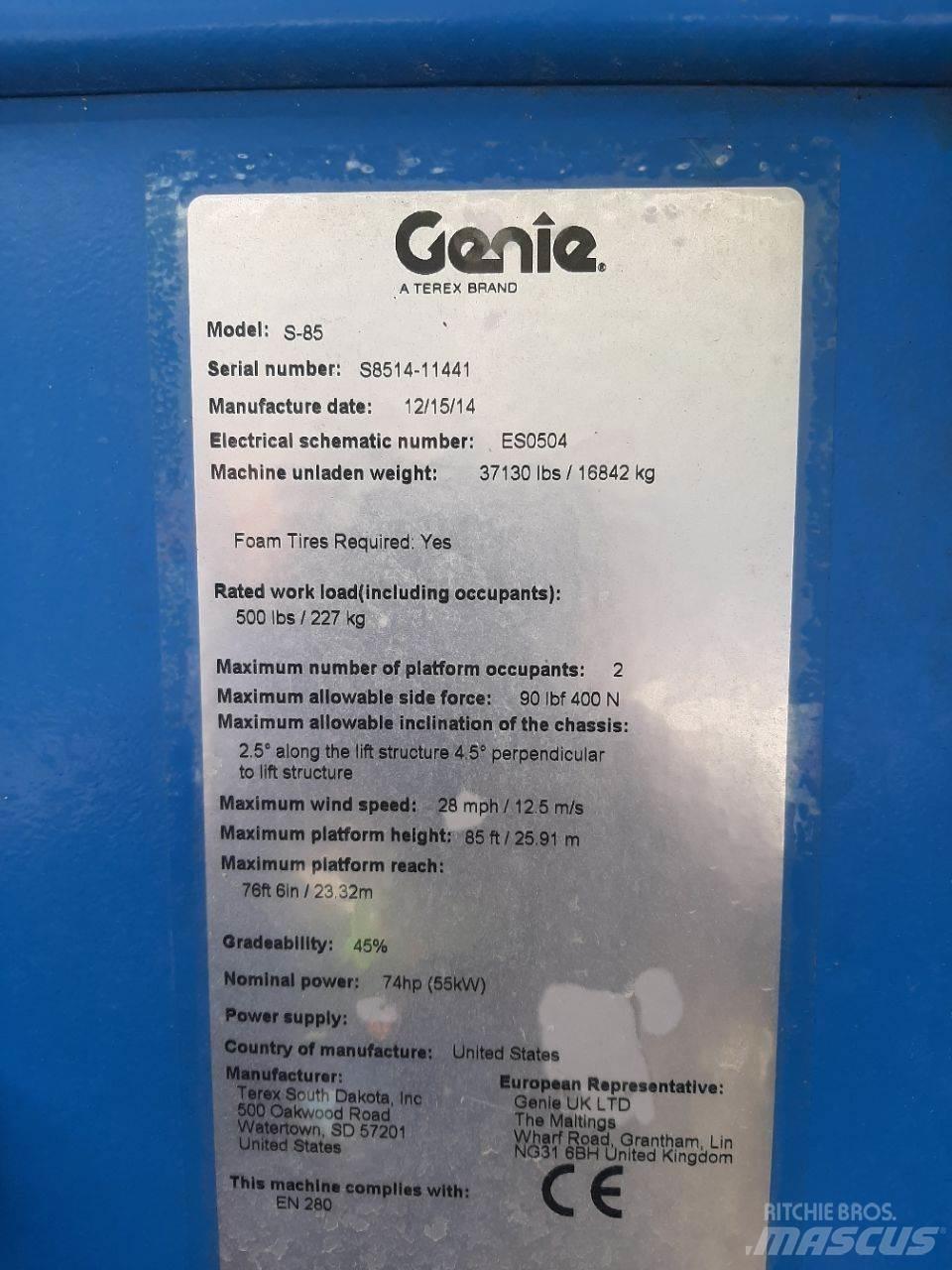Genie S85 Piattaforme a braccio telescopico