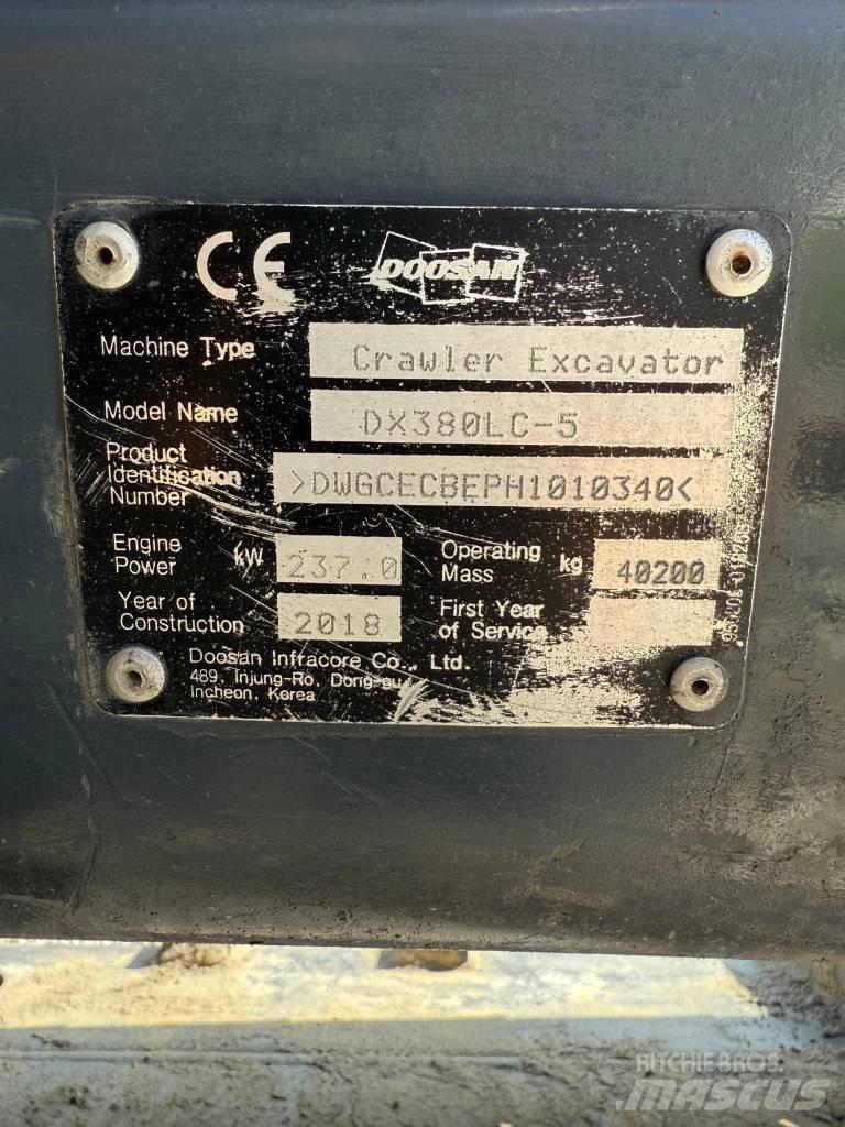 Doosan DX 380 LC-5 Escavatori cingolati