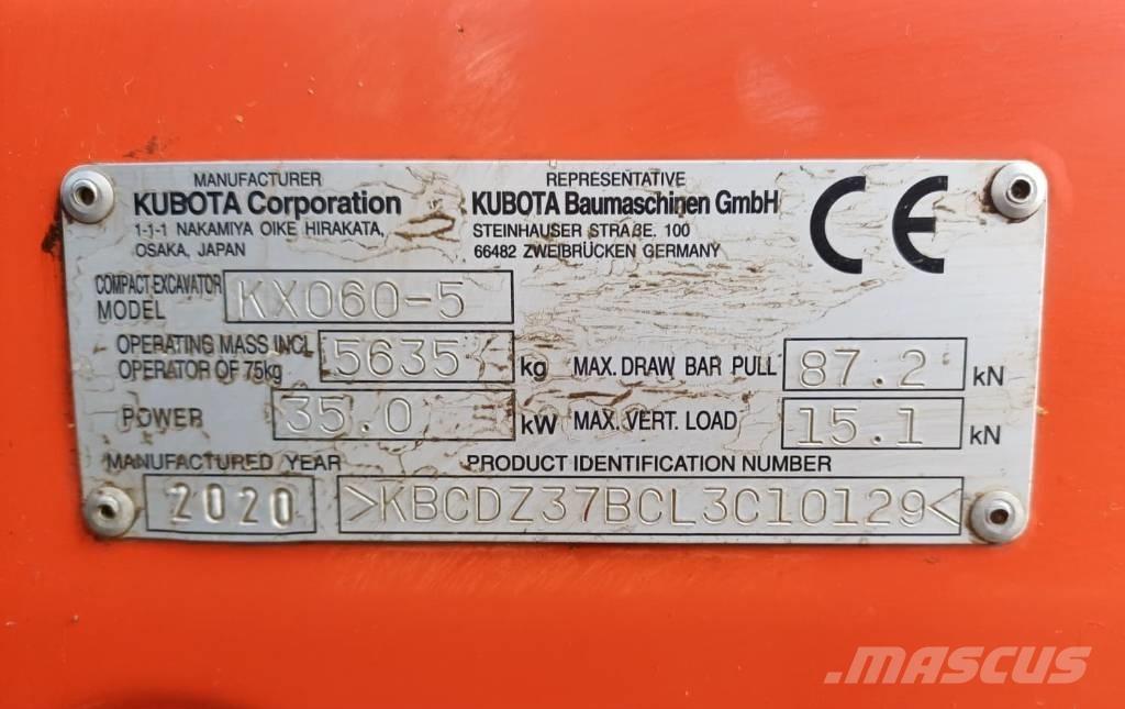 Kubota KX 060-5 Miniescavatori