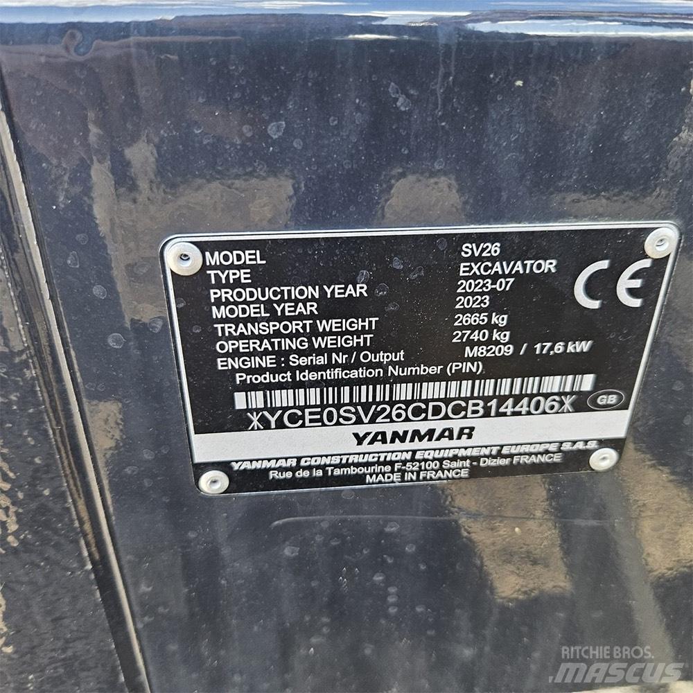 Yanmar SV 26 Miniescavatori