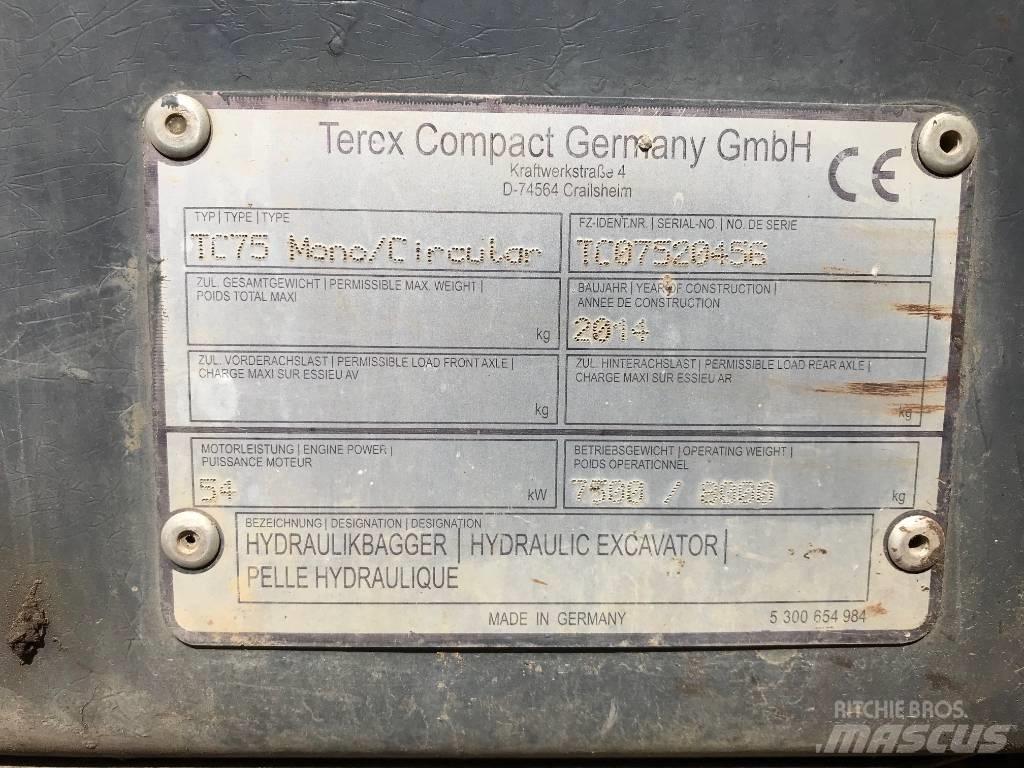 Terex TC 75 Escavatori medi 7t - 12t