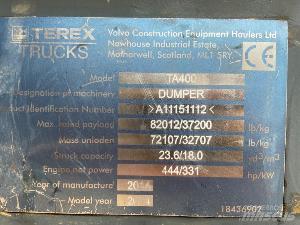 Terex TA 400 Dumpers articolati