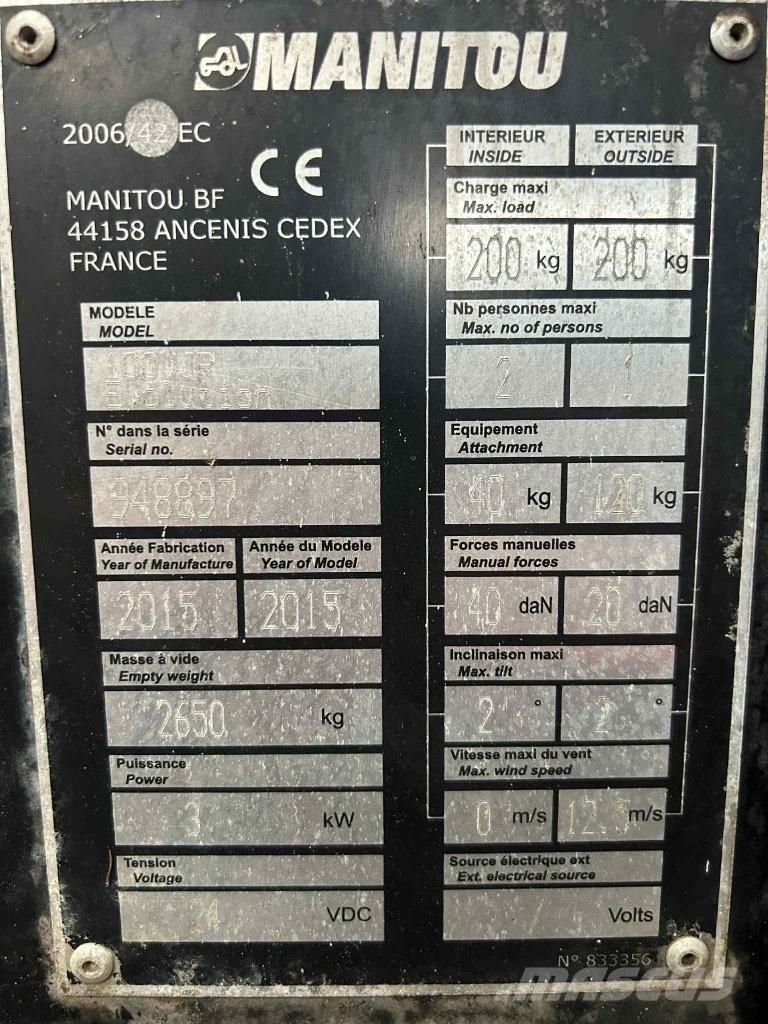 Manitou 100 VJR Sollevatori verticali