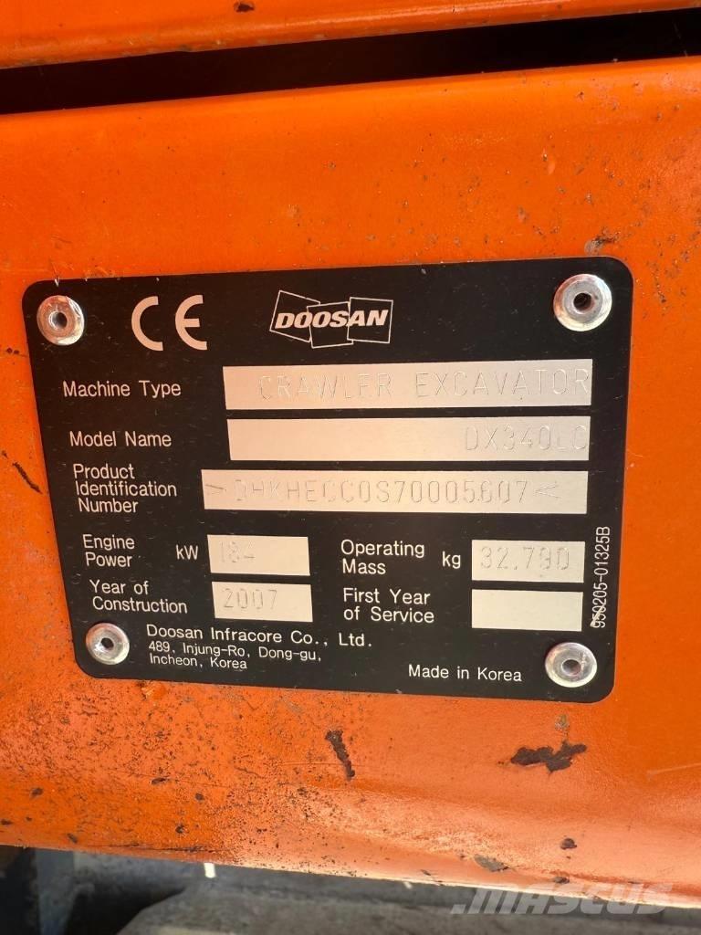 Doosan DX 340 LC Escavatori cingolati
