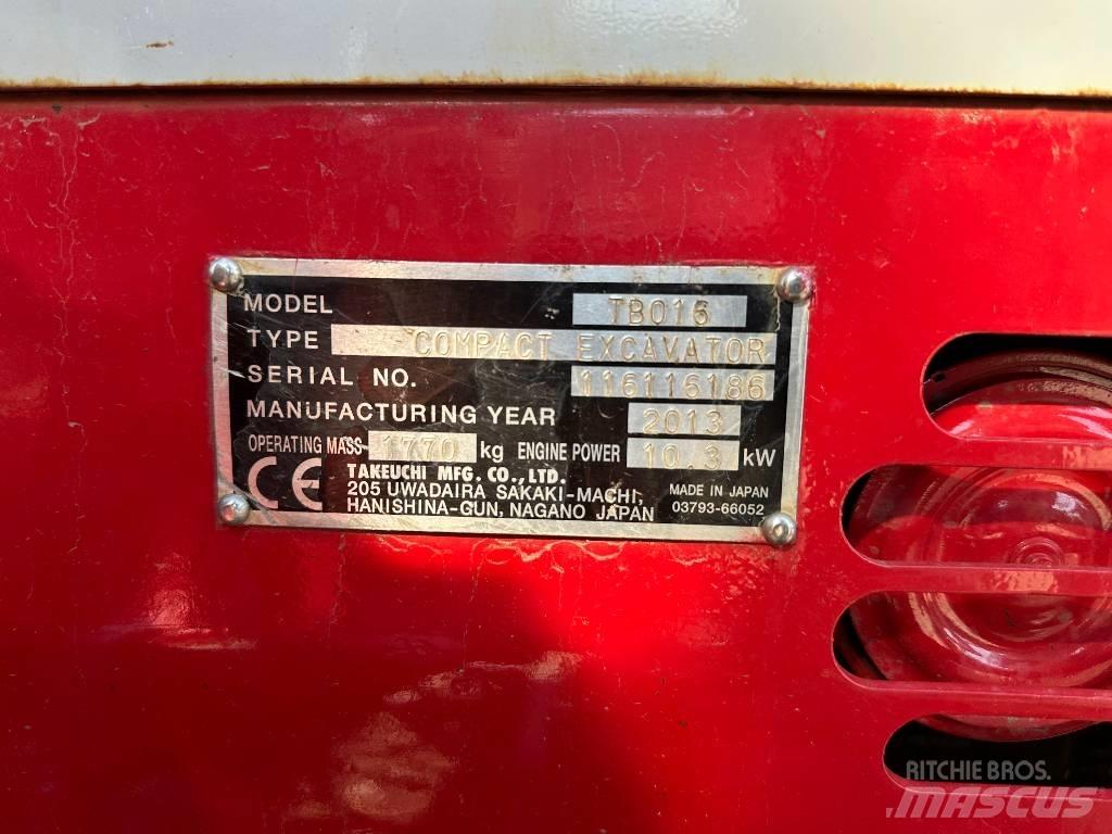 Takeuchi TB 016 Miniescavatori