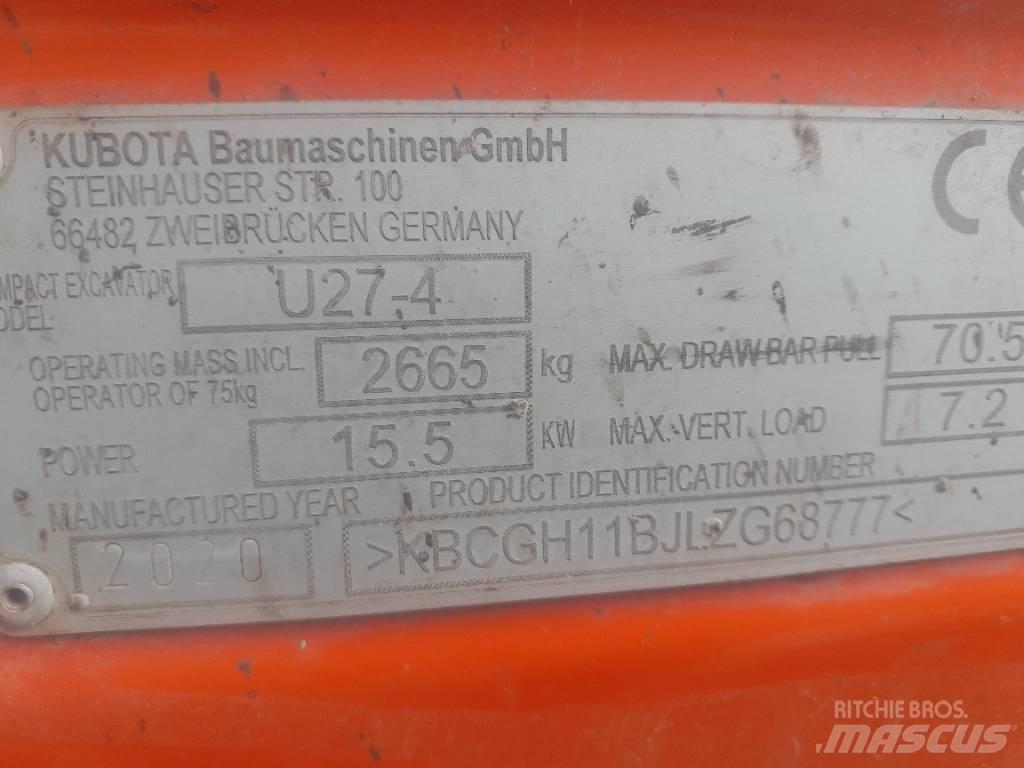 Kubota U 27-4 Miniescavatori