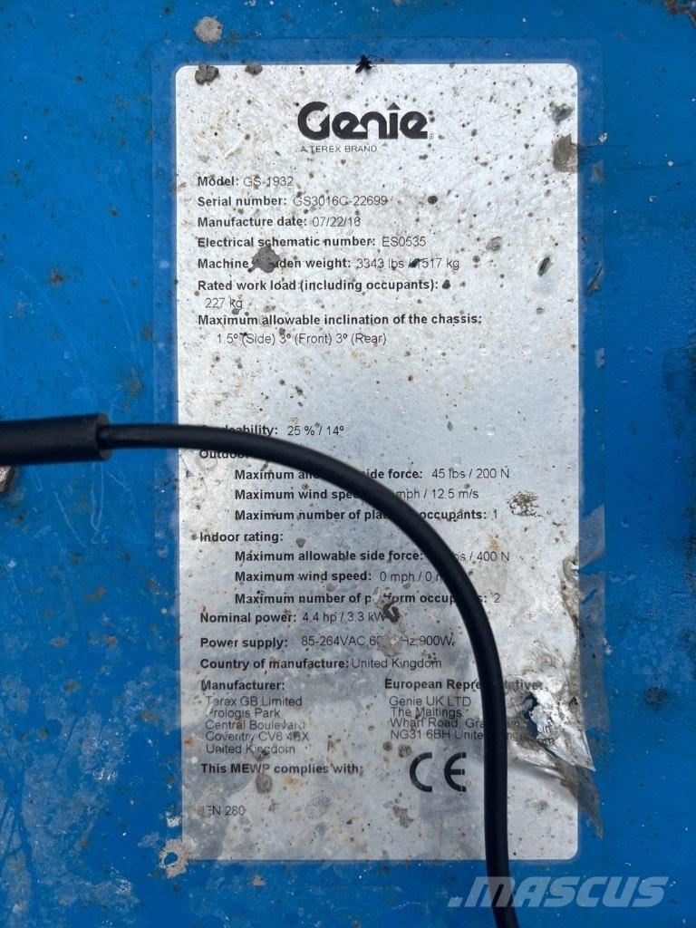 Genie GS 1932 Piattaforme a pantografo