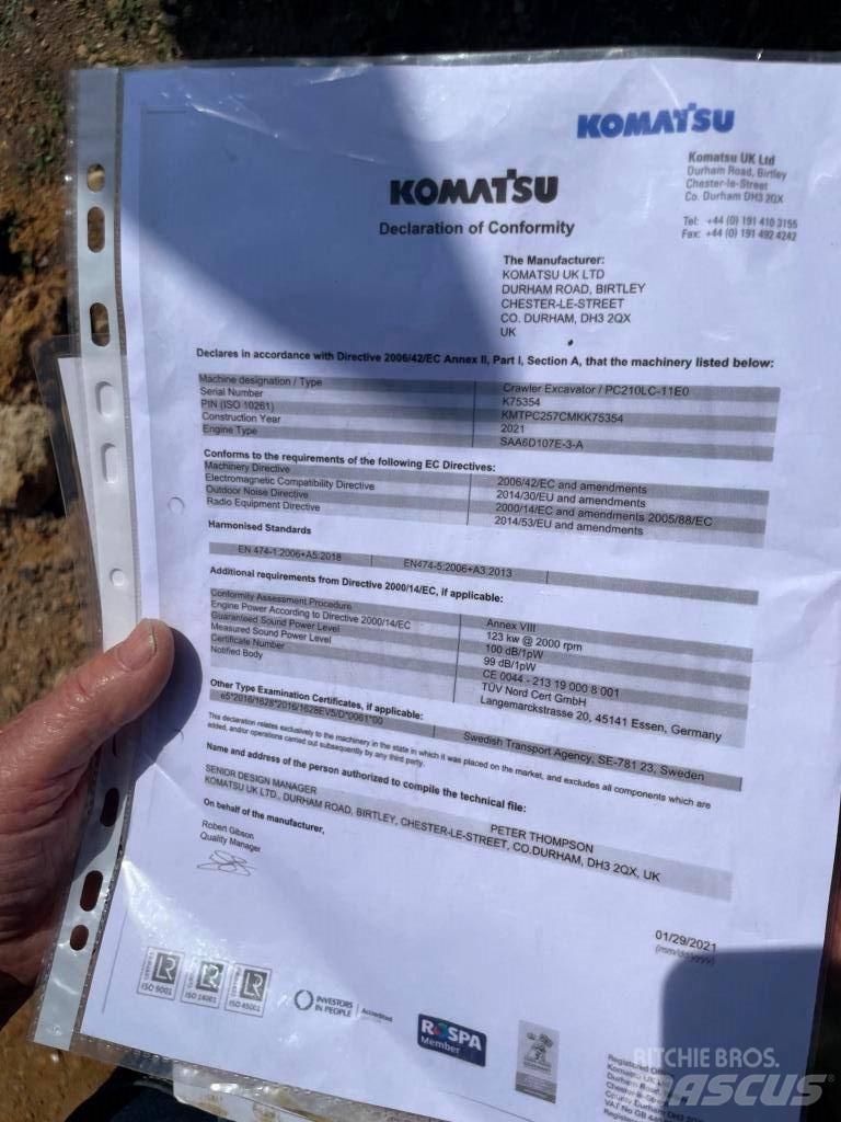 Komatsu PC210LC-11E0 Escavatori cingolati