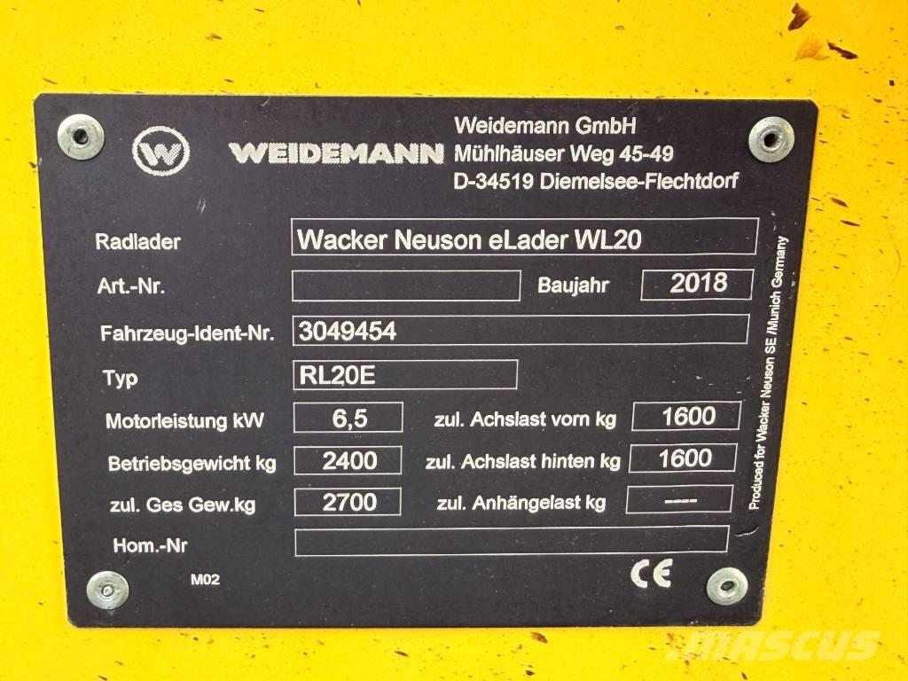 Wacker Neuson WL20e Pale gommate